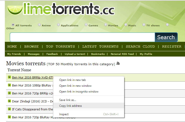 bästa torrentsidor informationsplattform - LimeTorrents