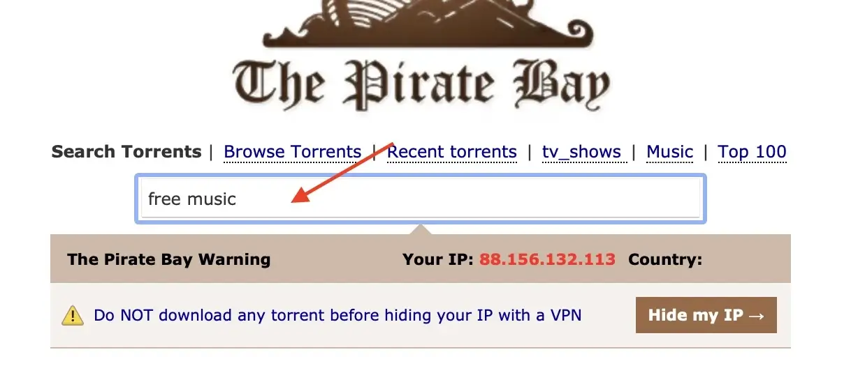 bästa torrentsidorna - The Pirate Bay