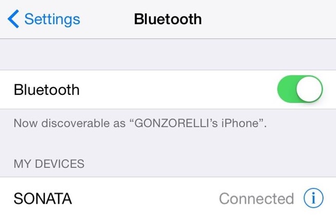 Désactivez Bluetooth iPhone