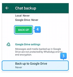 stäng av google drive backup
