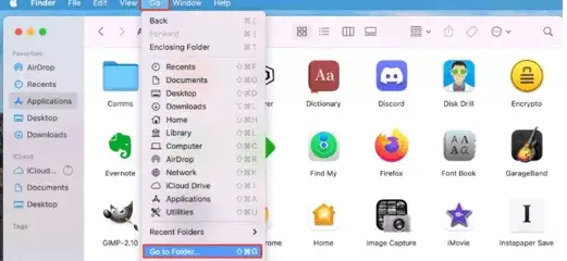 prístup k priečinku z Finder
