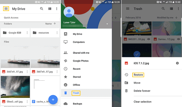 Obnova zo zálohy Disku Google