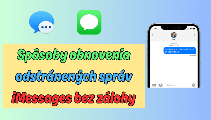 ako obnoviť odstránené imessages