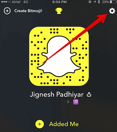 nastavenia Snapchat