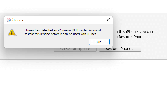 obnoviť iphone cez režim dfu v itunes