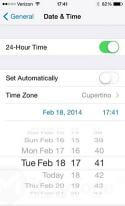 zmeniť dátum na iphone