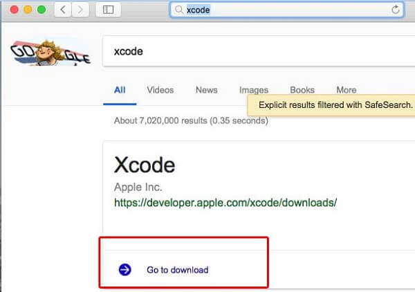 Funkcie Xcode