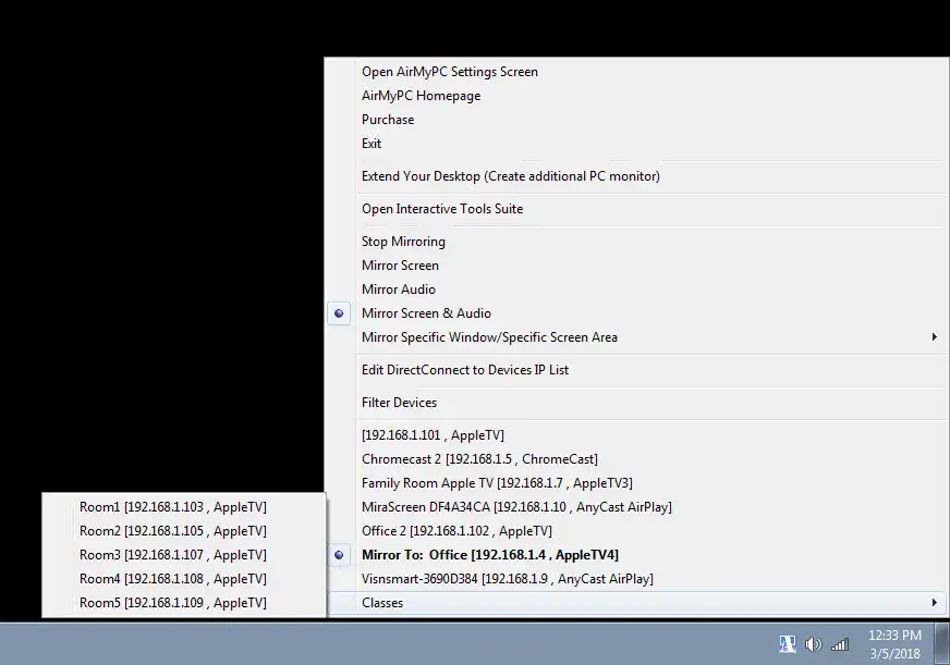 zrkadlo windows pc na apple tv s airmypc