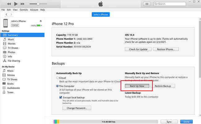 zálohujte dáta pred odstránením icloud z iphone bez hesla