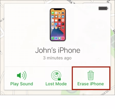 vymazať iphone