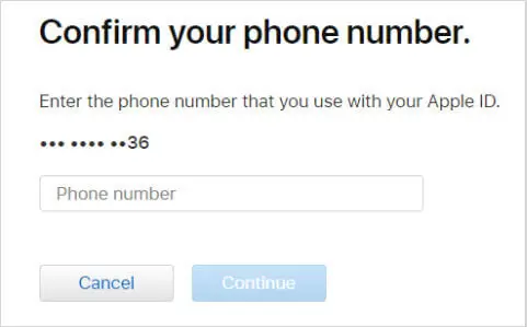 zadajte telefónne číslo, ktoré používate so svojím Apple ID