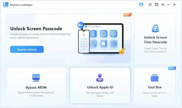 vybrať Odomknúť Apple ID