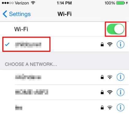 Preverite omrežje WiFi