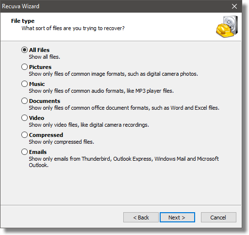 select file types