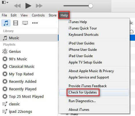 posodobite iTunes v sistemu Windows