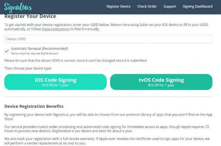 изабери ios потписивање кода
