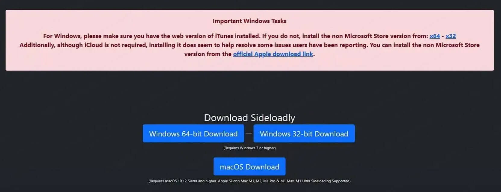 преузмите Sideloadly на вашем PC-у