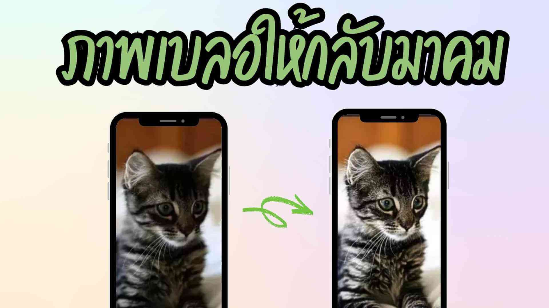 ปรับภาพให้ชัด AI