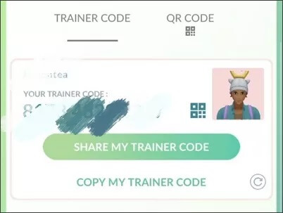 แบ่งปัน Pokémon GO Friend Code