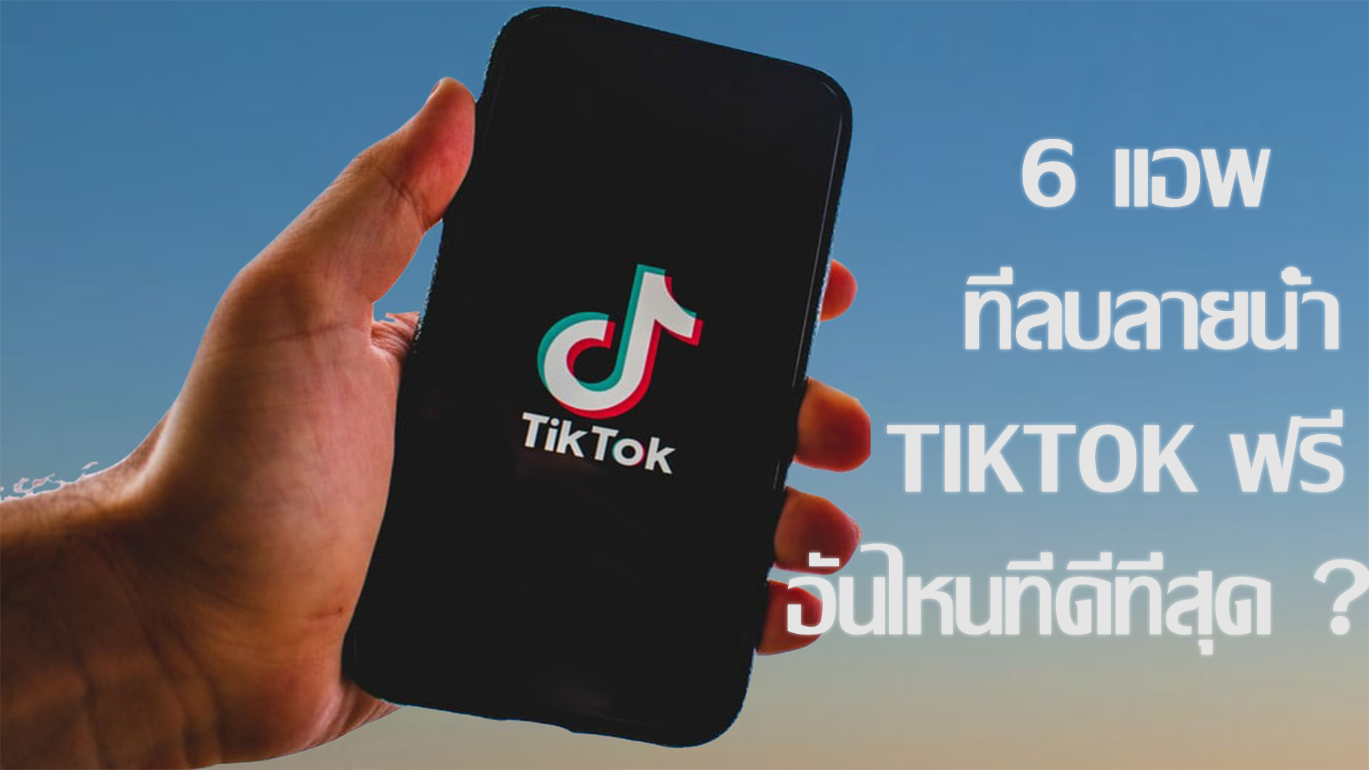 ลบลายน้ํา tiktok ฟรี