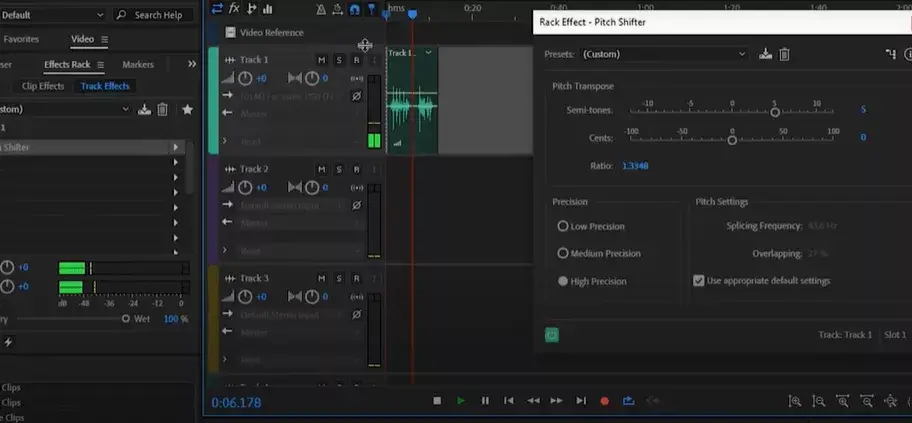 เปลี่ยนเสียงด้วย Adobe Audition