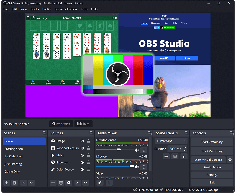 โปรแกรมอัดเสียงในคอม Windows ด้วย OBS Studio