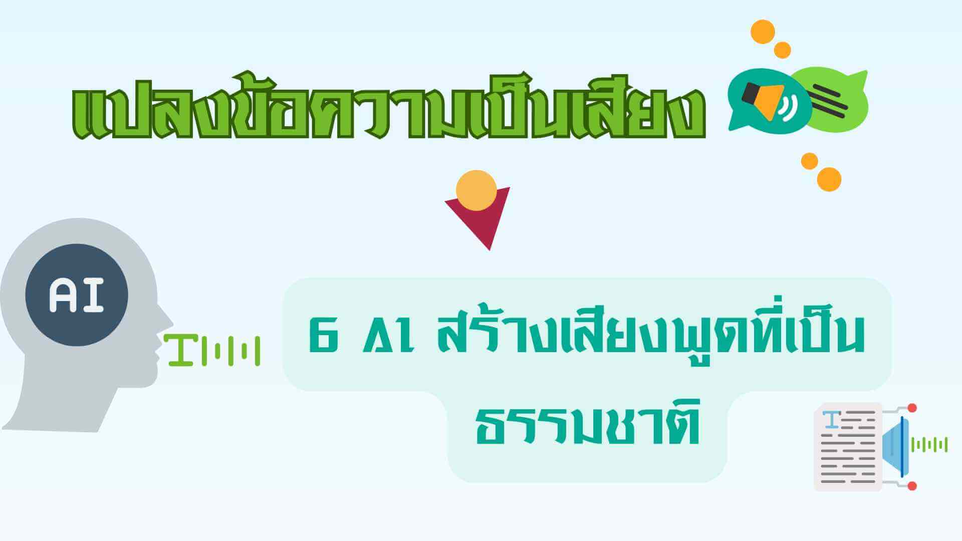 แปลงข้อความเป็นเสียง