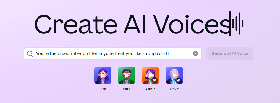 AI พากย์เสียงด้วย Canva AI Voice Generator