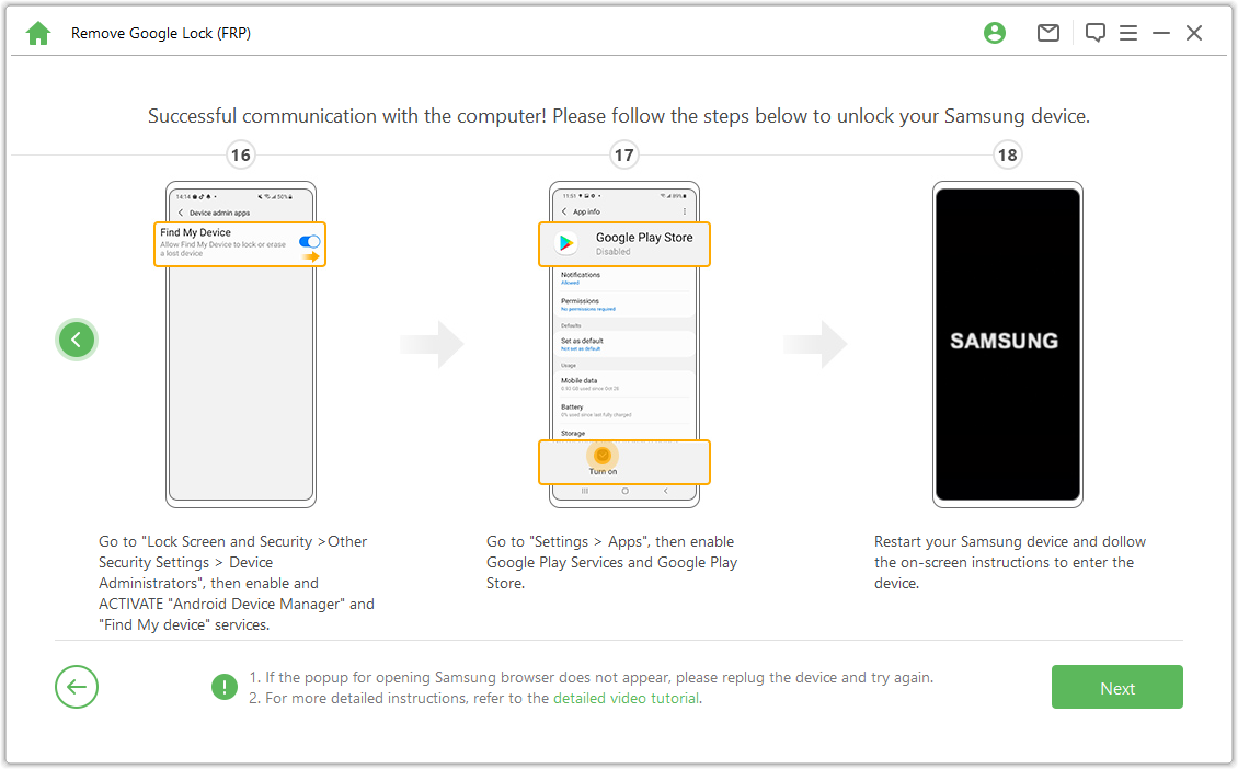 เปิดใช้งาน Google Play Services และ Google Play Store