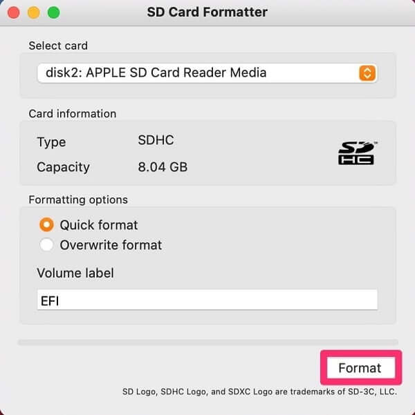 格式化工具格式化SD卡