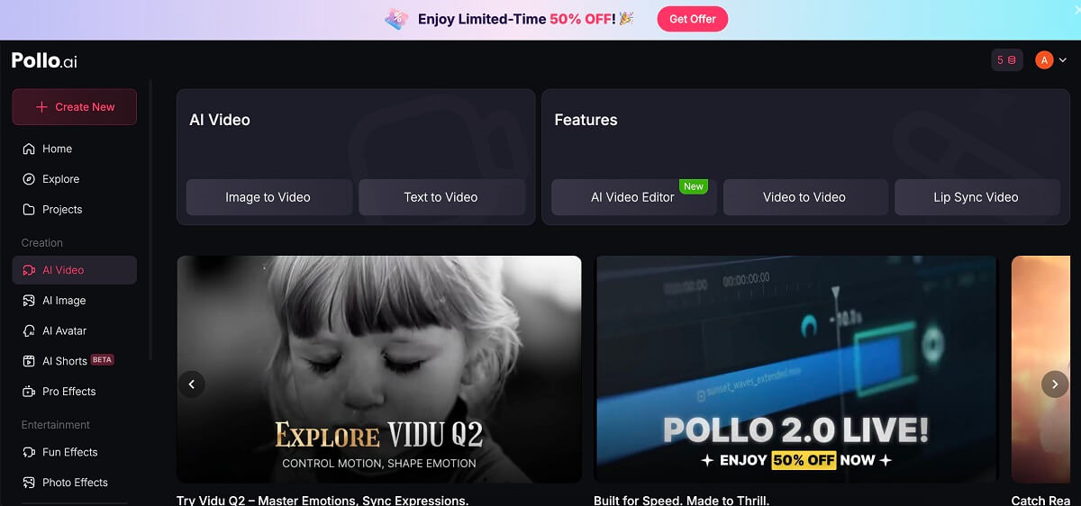 點擊 AI Video 按鈕