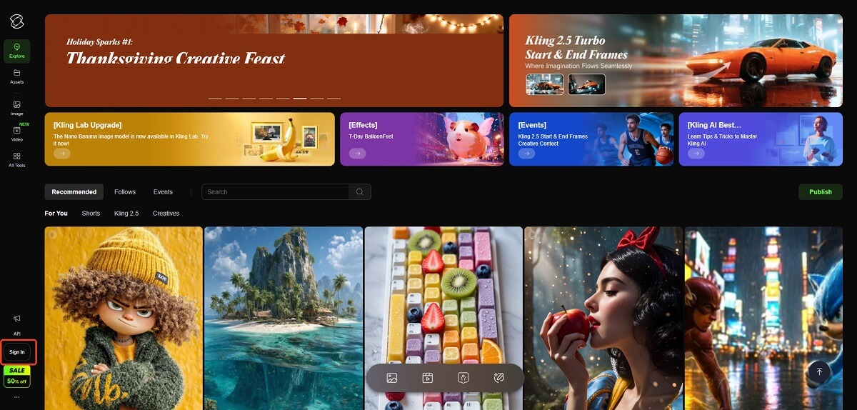打開可靈 AI 國際版