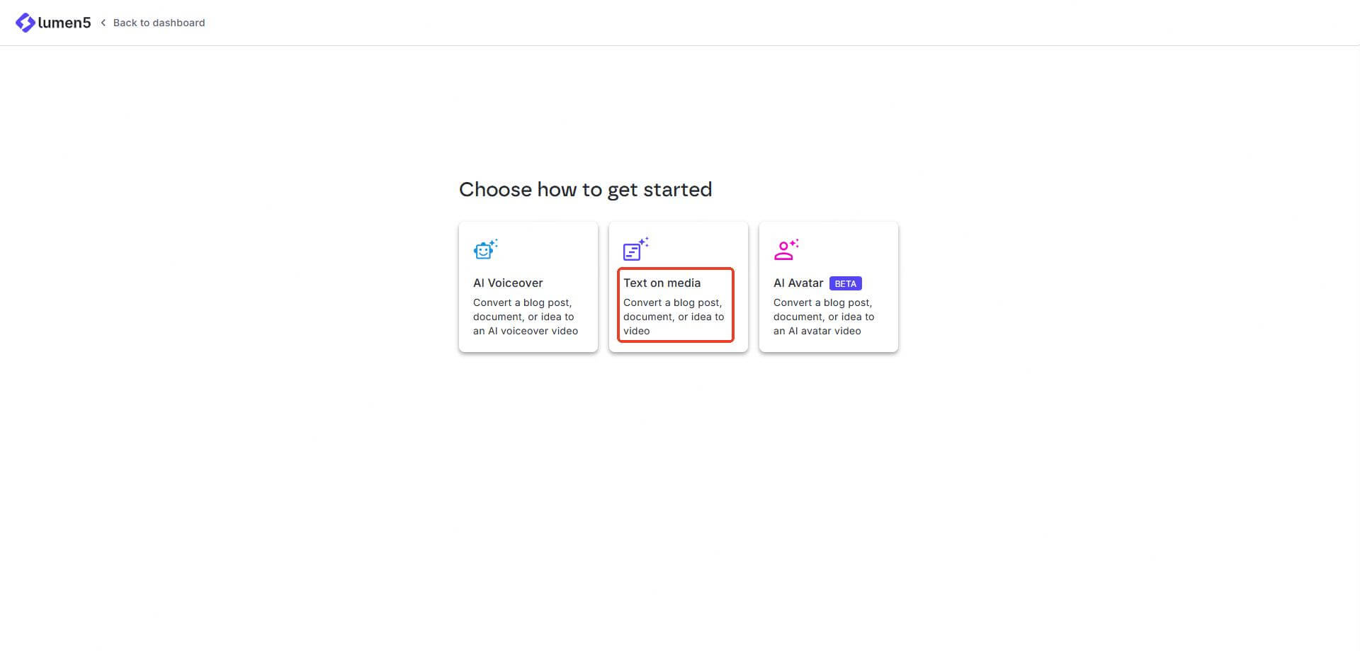 選擇影片生成方式