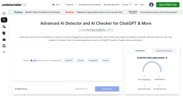 unDetectable AI 報告抄襲檢查