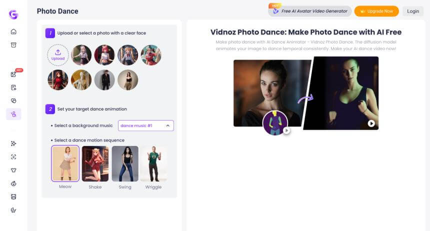 Vidnoz AI 貓貓跳舞