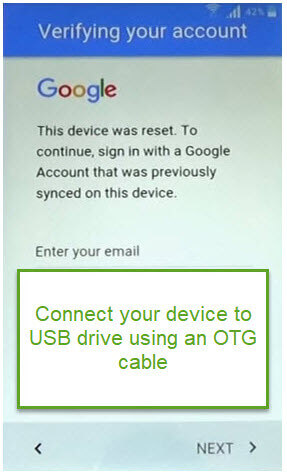 使用OTG線將設備連接到電腦