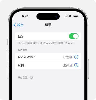 檢查 iPhone 藍牙設定