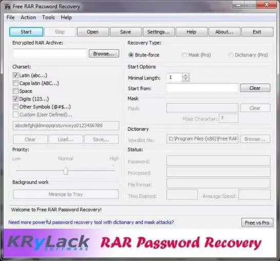 KRyLack RAR Password Recovery