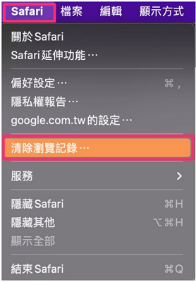 清除Safari中的瀏覽資料