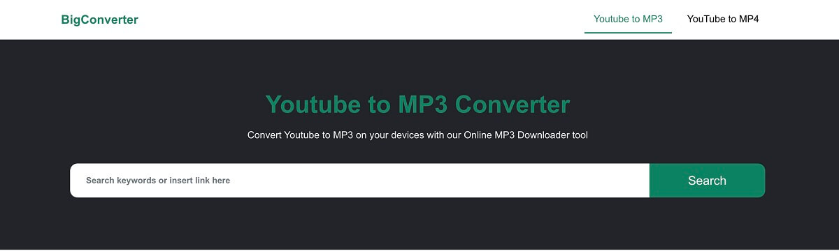 YouTube 線上轉 MP3 網站 BigConverter