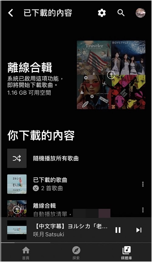 查看 YouTube 下載音樂到手機內容