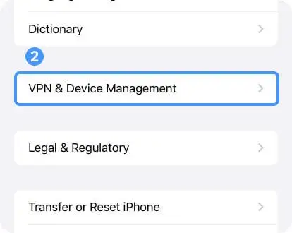 點擊 VPN 與裝置管理
