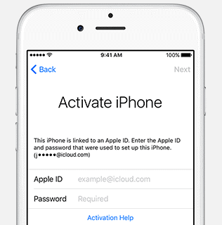 iPhone activation lock