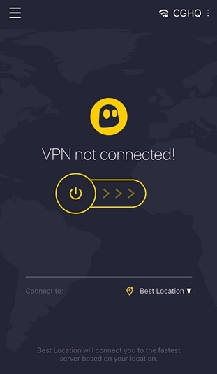 點擊電源鍵來開啟VPN