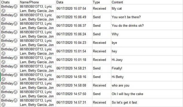 透過itransor for whatsapp導出WhatsApp信息到excel