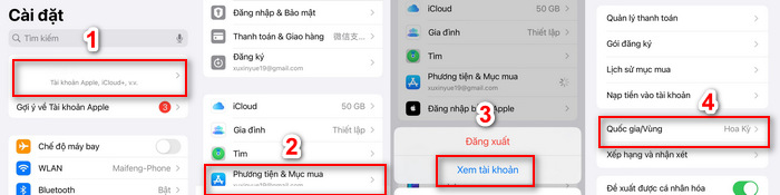 Chuyển vùng App Store iphone