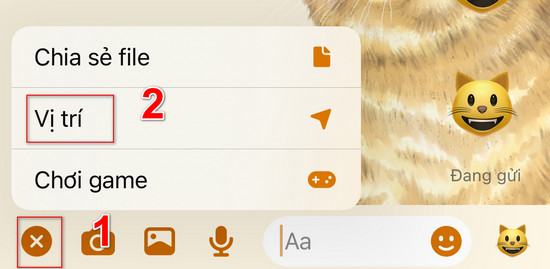Gửi vị trí trên Messenger