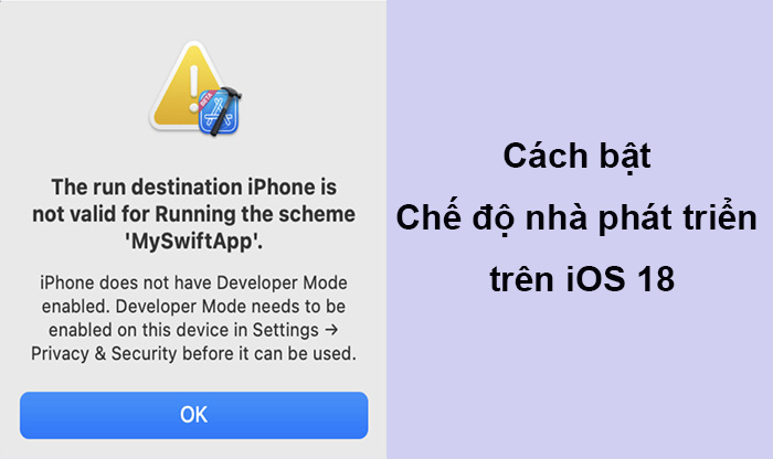 cách bật chế độ nhà phát triển trên ios