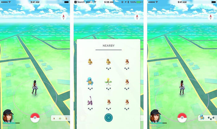 pokemon gần đó không hoạt động