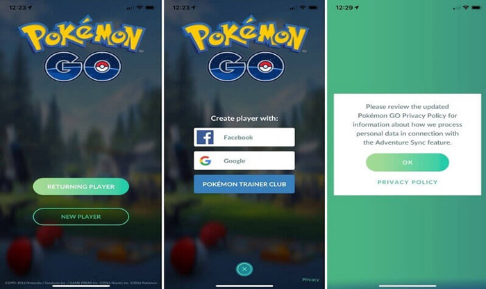 pokemon go tạo tài khoản